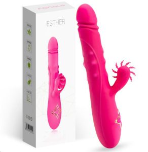 Cu giả rung thụt đa năng kết hợp lưỡi liếm phát nhiệt Esther