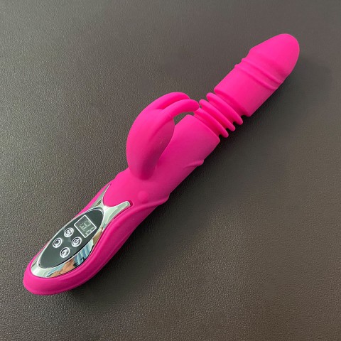 Dương vật giả đa năng Rabbit Vibrator rung, thụt, phát nhiệt